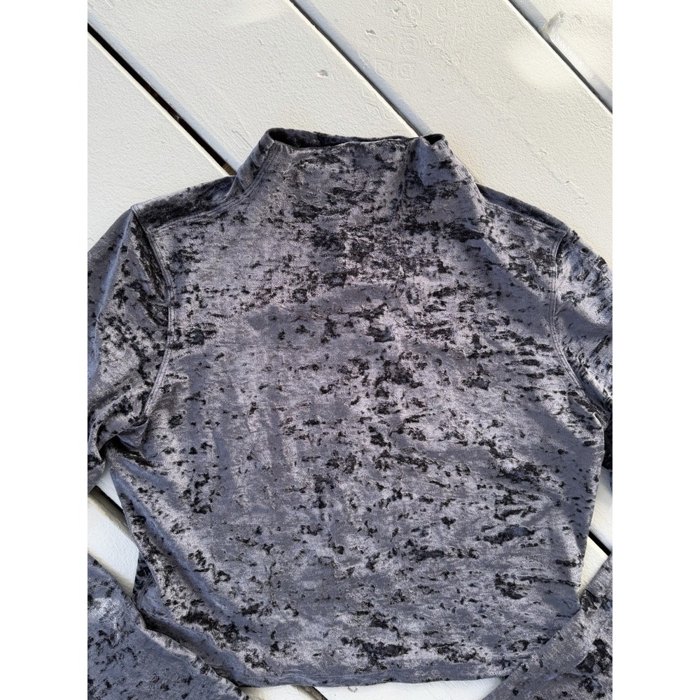 Lululemon All Aligned Crushed Velvet Whimsigoth Athleisure 12 Black Cropped Rare - Picture 3 of 5